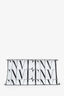 Valentino White/Black Leather VLTN Time Tote Bag