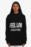 Givenchy Black/White Cotton 'I Feel Love' Knit Sweater Size XS
