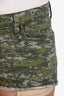 Rag & Bone Green Denim Camouflage Print Mini Shorts Size 26