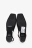 Valentino Black Leather Vlogo Chain Slingback Loafer Heels Size 39