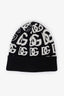 Dolce & Gabbana Black/White Cashmere Logo Beanie
