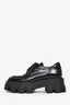 Prada Black Leather Platform Lug Oxfords Size 38