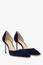 Jimmy Choo Navy Suede 'Esther 85' Pumps Size 39.5