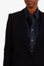 Stella McCartney Black Single Breasted Blazer Size 38