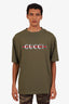 Gucci Green Cotton Logo T-Shirt Size M Mens