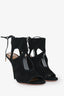Aquazzura Black Suede Sexy Thing 105 Sandals Size 38