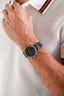 Hermès 2012 Black Leather Arceau Chronographe 42 mm Watch