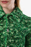 Bottega Veneta 2021 Green Chenille Boucle Button Jacket Size 36