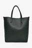 Saint Laurent Dark Green Leather Small 'Shopping Toy' Tote with Strap