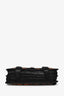 Proenza Schouler Black/Orange Leather Woven Fabric Clutch