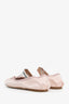 Miu Miu Pink Satin 'Calzature Donna' Bow Ballet Flats Size 38