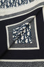 Dior Navy/Cream Oblique Diortwin Square Scarf 70