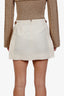 Gucci Cream Linen Horsebit Mini Skirt Size 38