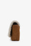 Givenchy Brown Shearling & Suede Logo Shoulder Bag