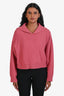 Hermès Rose Pink Wool Collared Cropped Sweater Size 34