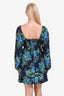 Faithfull The Brand Blue Floral Print Long Sleeve Mini Dress Size 6