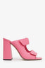 Jimmy Choo Pink Velcro Strap Heeled Sandal Size 39