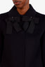 Fendi Wool Single Breasted Bow Detail Coat Size 38