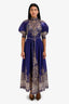 Zimmermann Purple Ramie Paisley 'Anneke Swing' Maxi Dress Size 0