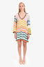 Missoni Mare Yellow/Green Printed Sheer Cover Up Dress Est Size 46