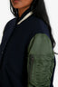 Veronica Beard Navy Green Sleeve Bomber Jacket Size S