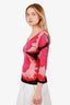 Missoni Pink Printed V-Neck Top Size 10
