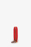 Christian Dior 2011 Red Cannage Patent Leather Lady Dior Zippy Wallet