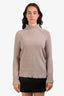 Theory Taupe Cashmere Mock Neck Sweater Size M