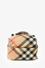 Burberry Kid's Brown Tartan Pattern Teddy Bear Backpack