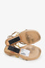 Fendi Gold/Silver Metallic Strappy Heels Size 38