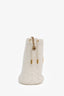 Gucci White Leather Chevron Quilted Mini Marmont Bucket Bag