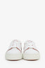 Christian Louboutin White Leather Red Trim Low Top Sneakers Size 35.5