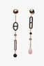 Hermès 18K Rose Gold Diamond Gemstone Chaine D'ancre Chaos Earrings