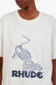 Rhude Cream Cotton Logo T-Shirt Estimated Size L