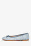 Christian Dior Blue Raffia Ballet Flats Size 39