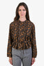 Doen Black/Orange Cotton Tie Top Size S