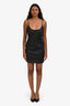 Alexander Wang Black Lambskin Cami Tank Mini Dress Size 6
