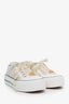 Gucci Beige GG Lace Detail Platform Sneakers Size 36.5