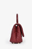 Pre-Loved Chanel™ 2019-20 Burgundy Caviar Leather Extra Mini Coco Top Handle