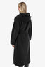 Max Mara Grey Wool Cashmere Hooded Coat Size 12