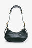 Balenciaga Green Croc Embossed Leather Le Cagole Shoulder Bag