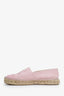 Pre-loved Chanel™ Pink Lambskin Leather Interlocking CC Logo Espadrilles Size 40