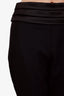 Balmain Black Wool Satin Ruffle Waist Tuxedo Pant Size 6