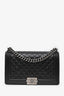 Pre-loved Chanel™ 2014 Black Lambskin Medium Boy Bag
