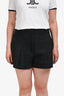 A.L.C Black Linen Blend High-Waisted Shorts Size 12