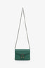 Gucci Green Grained Leather Dionysus Wallet on Chain