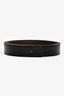 Hermès Brown/Black Leather Reversible Belt 32mm No Buckle est. Size 90