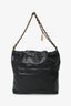 Pre-loved Chanel™ Black Lambskin 22 Small Hobo Bag with Pouch