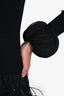 Valentino Black Ribbed Pleated Cuff Long Sleeve Top Size XS