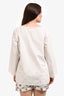 Labo.Art White Cotton Sheer Long Sleeve Top Estimated Size M-L